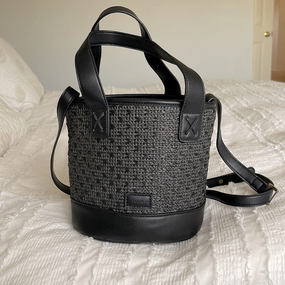 CO LAB by Christopher Kane Woven Shoulder/Crossbody Style Bucket Bag